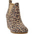 Фото #2 товара TOMS Kelsey Leopard Round Toe Wedge Booties Womens Brown Casual Boots 10014153T