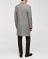 Men's Herringbone Pattern Wool Coat