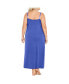 ფოტო #3 პროდუქტის Plus Size Lace Trim Maxi Sleep Dress