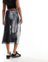 Basic Pleasure Mode joan of arc mesh midi skirt in grey