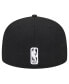 Фото #3 товара Men's Black Atlanta Hawks Active Satin Visor 59FIFTY Fitted Hat