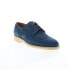 Фото #2 товара Bruno Magli Milano BM2MILN1 Mens Blue Suede Oxfords Wingtip & Brogue Shoes