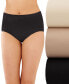 Фото #1 товара Women's 3-Pk. Comfort Revolution Microfiber Damask Brief Underwear AK88