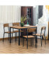 Фото #2 товара 5 PC Contemporary Dining Set Table with 4 Chairs Compact Kitchen Seating
