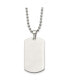 Фото #1 товара Chisel brushed Rounded Edge 2mm Dog Tag Ball Chain Necklace