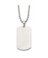 ფოტო #1 პროდუქტის Brushed Rounded Edge 2mm Dog Tag Ball Chain Necklace