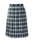 Women's School Uniform Plaid Pleated Skirt Below the Knee