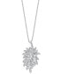 Фото #1 товара EFFY Collection eFFY® Diamond Cluster 18" Pendant Necklace (7/8 ct. t.w.) in 14k White Gold