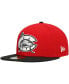 Фото #1 товара Men's Red Carolina Mudcats Authentic Collection Road 59FIFTY Fitted Hat