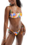 Фото #7 товара ASOS DESIGN mix and match skinny crop bikini top in vibrant abstract print