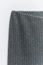 Ribbed flowing wide-leg trousers