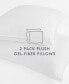Фото #8 товара Plush Down Alternative Cooling Gel-Infused Fibers 2 Pack Pillows, Standard