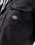 Dickies cropped work shirt with pockets in black