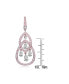 Cubic Zirconia Sterling Silver Double Teardrop Chandelier Earrings