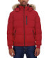 ფოტო #1 პროდუქტის Men's Zip-Front Bomber Jacket with Faux Fur Hood