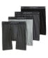 ფოტო #1 პროდუქტის Men's Lightweight Cotton Blend 7" Long Leg Boxer Briefs, Pack of 4