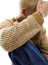 Фото #5 товара ASOS DESIGN oversized knitted fisherman rib jumper in stone twist