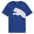 Фото #1 товара Puma Oversized Logo Crew Neck Short Sleeve T-Shirt Mens Blue Casual Tops 6787841