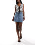 Фото #2 товара Noisy May pleated mini skirt in mid blue wash