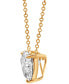ფოტო #8 პროდუქტის Certified Lab Grown Diamond Heart-Cut Solitaire 18" Pendant Necklace (3 ct. t.w.) in 14k Gold