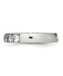 Фото #2 товара Stainless Steel Polished CZ 4mm Band Ring