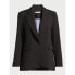 Free Assembly Slim Single-Breasted Blazer Women Large Black Polyester Longsleeve