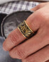 Фото #2 товара Reclaimed Vintage unisex tube ring in gold stainless steel