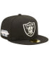 Фото #2 товара Men's Black Las Vegas Raiders Super Bowl XVIII Pop Sweat 59FIFTY Fitted Hat