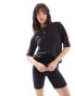 Фото #1 товара Noisy May oversize ribbed t-shirt co-ord in black