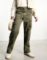 New Look oversized cargo trouser in khaki