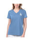 Фото #1 товара Women's Light Blue Los Angeles Dodgers Game Time V-Neck T-shirt