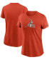 ფოტო #1 პროდუქტის Women's Orange Cleveland Browns Logo Essential T-shirt