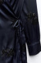 Фото #10 товара Атласный блейзер- кимоно с пайетками ZARA