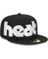 Фото #1 товара Men's Black Miami Heat Checkerboard UV 59FIFTY Fitted Hat