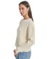 Women's Metallic Cable Knit Crewneck Sweater