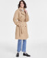 ფოტო #2 პროდუქტის Women's Ruched-Sleeve Trench Coat