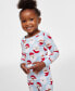 Фото #2 товара Baby & Toddler Santa Toss Cotton Snug-Fit Pajama Set, Created for Macy's