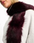 My Accessories London skinny long faux fur scarf in purple