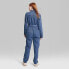 Women's Ascot + Hart Graphic Utility Zipper Jumpsuit - Blue XS