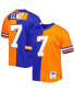 Фото #1 товара Men's John Elway Royal, Orange Denver Broncos 1990 Split Legacy Replica Jersey