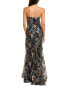 Rene Ruiz Strapless Embroidered Mermaid Gown Women's Blue 14