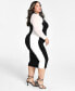 Фото #4 товара Trendy Plus Size Colorblocked Bodycon Dress