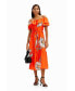 ფოტო #1 პროდუქტის Women's Daisy ruffle midi dress