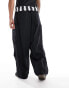 Фото #2 товара ASOS DESIGN oversized balloon parachute cargo trouser in black