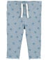 Фото #2 товара Baby Floral Pull-On Ribbed Pants 6M