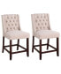 Фото #1 товара Newport Upholstered Bar Chairs with Tufted Back, Set of 2