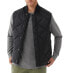 Free Assembly Quilted Vest Men's Small Black Polyester Bomber Collar Full Zip