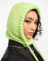 Фото #8 товара Basic Pleasure Mode atomic loose chunky knitted hood in bright green