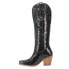 Dingo Dance Hall Queen Sequin Snip Toe Cowboy Womens Black Casual Boots DI182-0