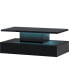 Coffee Table Cocktail Table Modern Industrial Design With LED Lighting Черный, 1 Count - фото #6